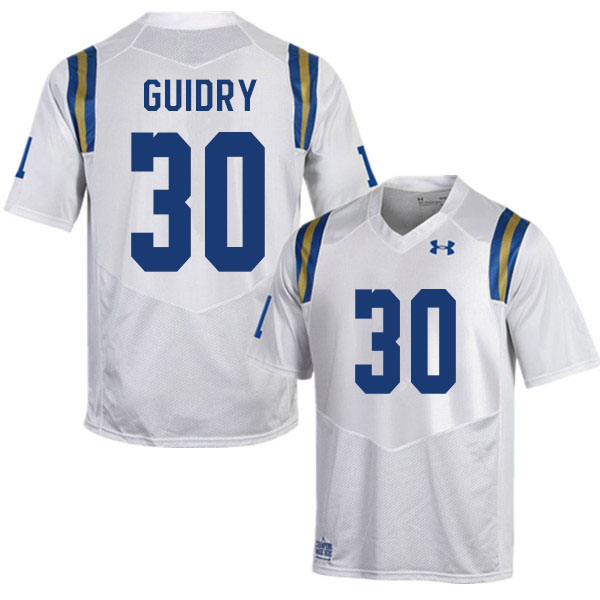 Men #30 Elisha Guidry UCLA Bruins College Football Jerseys Sale-White